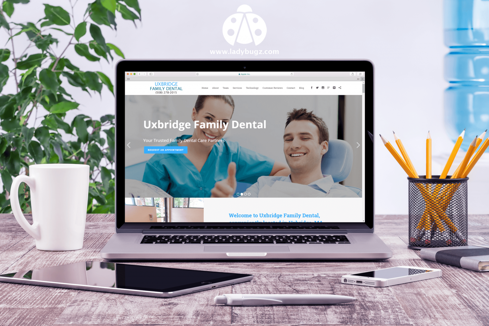 Uxbridge Family Dental Website Responsive Redesign by Ladybugz Interactive Boston Web Design Agency