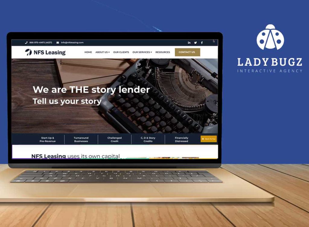 B2B website design for Leasing Finance Website