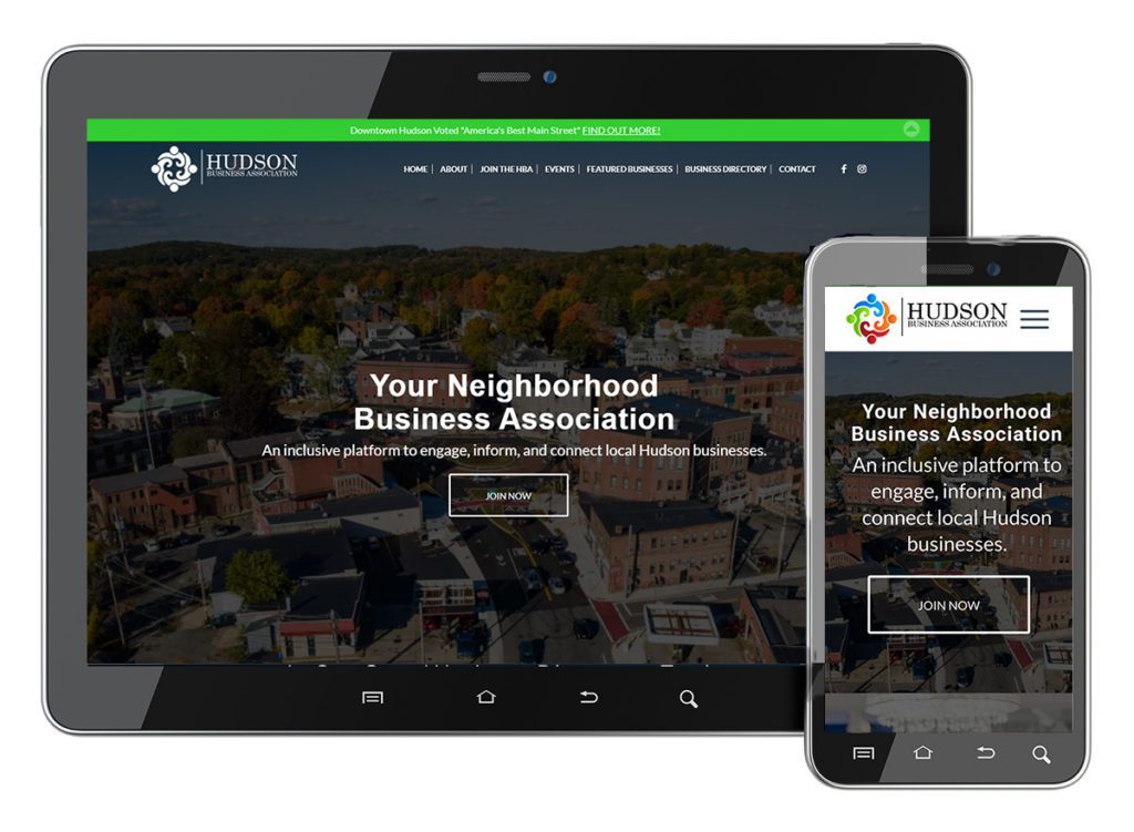 business association website design hudson ma - hudson business association