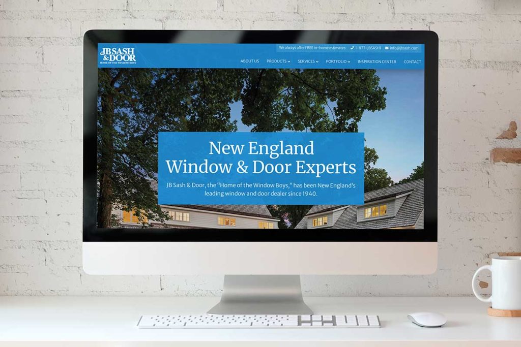 Boston Company Website Example JB Sash
