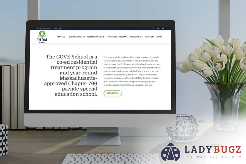 Special Education School Website Design in Massachusetts Example.