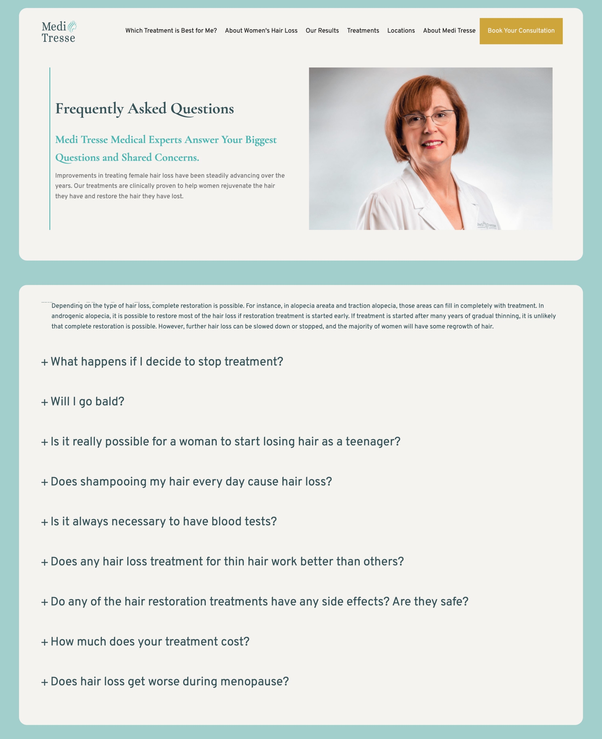 Medi Tresse Medical Experts Answer Your Biggest Questions and Shared Concerns.