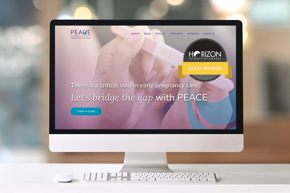 Women's Healthcare Website Wins 2024 Gold Horizon Award Website Design by Ladybugz Interactive Agency.