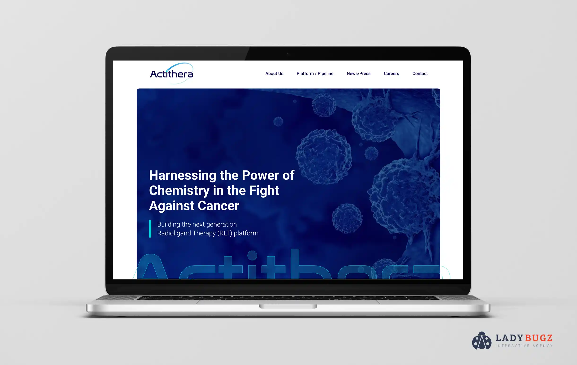Cambridge Biotech website example for Actithera.