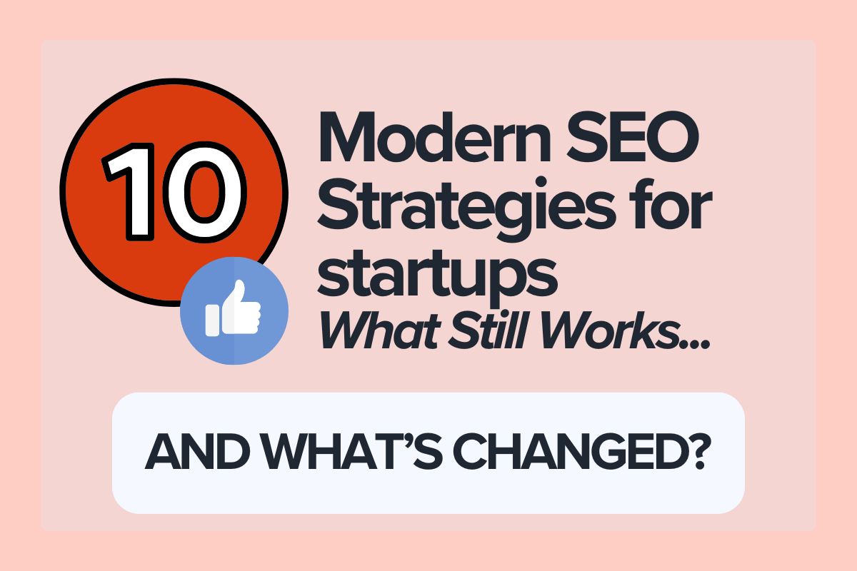 Modern seo strategies for startups blog image for website.