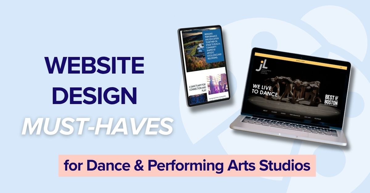 Performing arts website design dance studio website must-haves