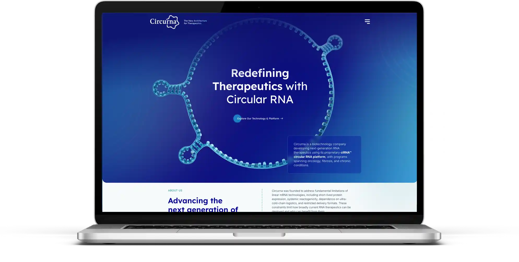 Circuna Bio Website Design Project Houston TX
