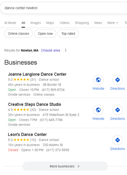 Google SERP image of JLDC Keyword ranking.