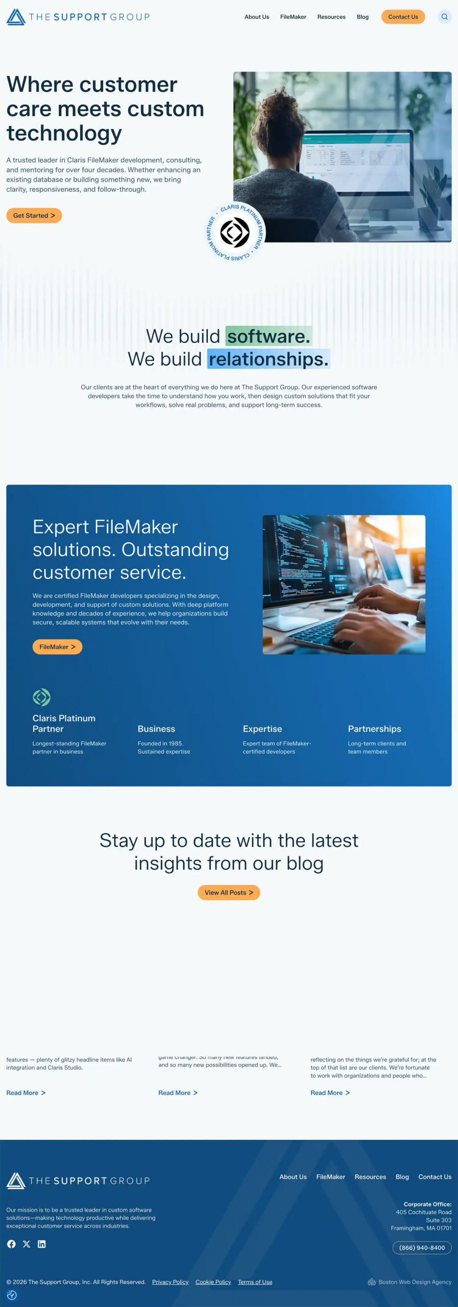 Massachusetts IT consulting website design example