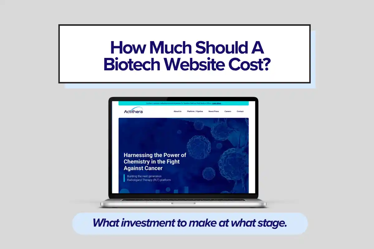 How Much Should a Biotech Website Cost Example Graphic for Blog Post with Biotech Website Image