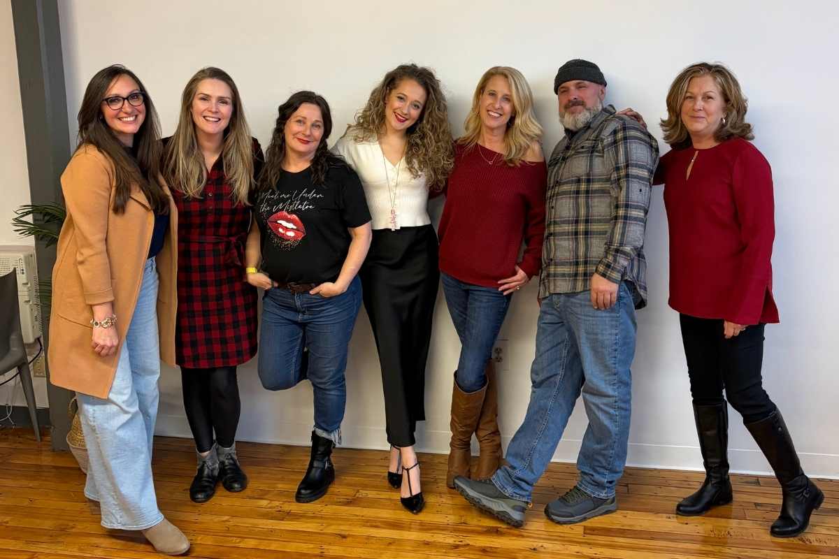 ladybugz holiday office group photo.