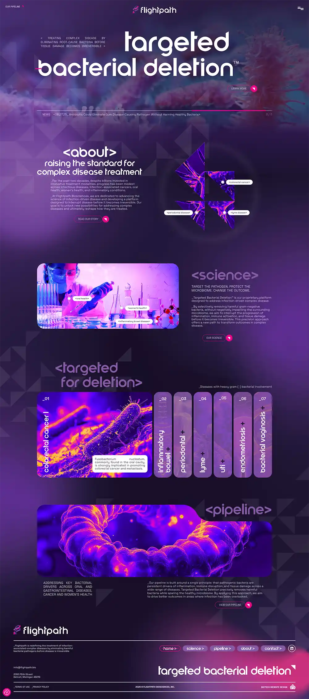 Biotech Platform Website Design