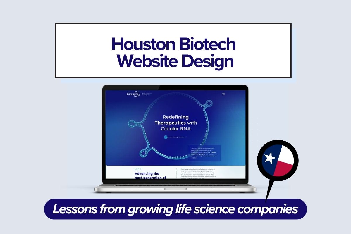Houston Biotech Website Design examples.