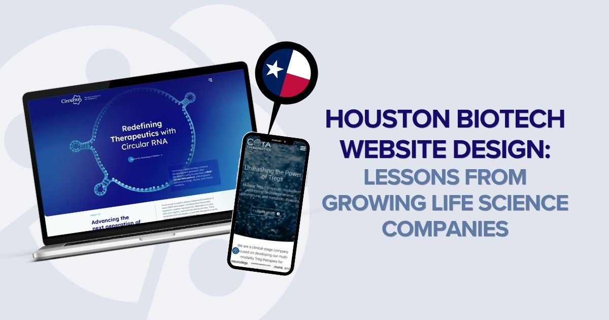 Houston Biotech Website Design examples.