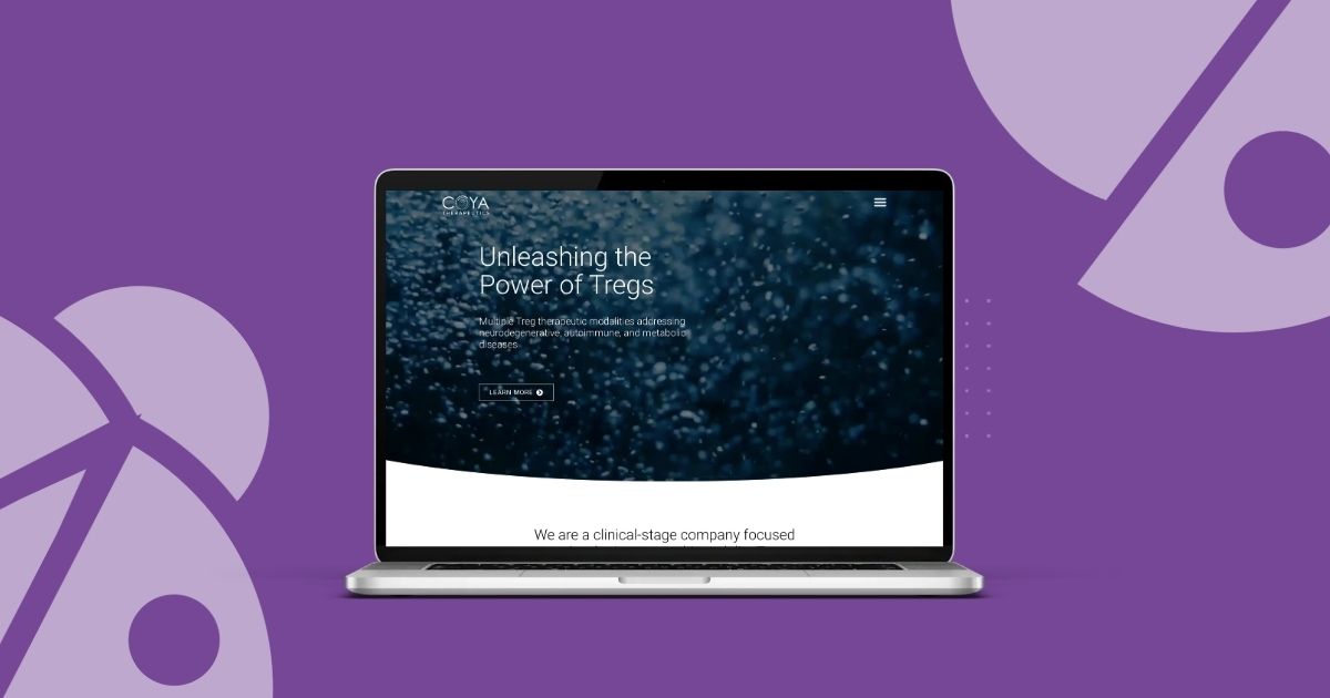 Coya Therapeutics Houston Biotech Website Design Lessons From a Growing Life Science Hub.