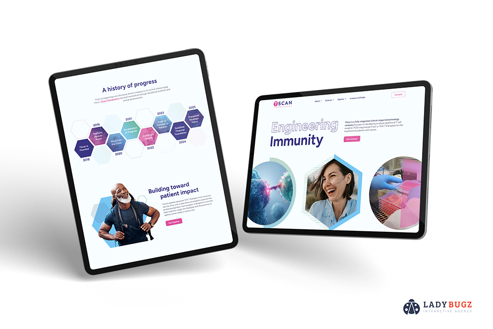TScan Therapeutics: Public Biotech Website Design Case Study Image