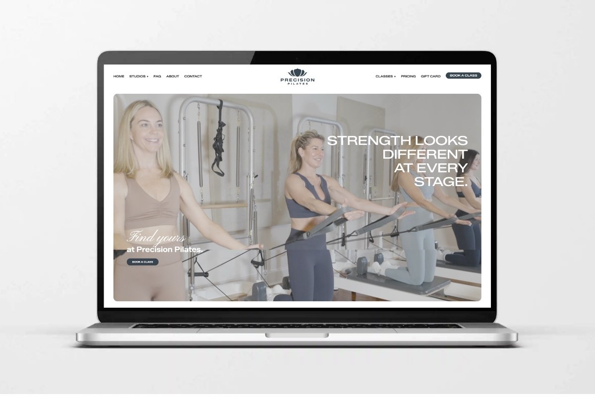 Boutique Pilates Studio Website Design portfolio feature image.