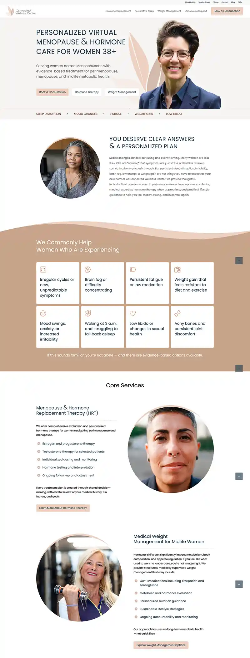 womens hormone care website example2