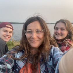 Lysa, Mickey and Abby enjoying quality time by the water.