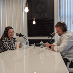 Lysa sharing her story at the CINCH IT Podcast