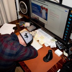 Frank Pereira, Lead Web Developer at his desk